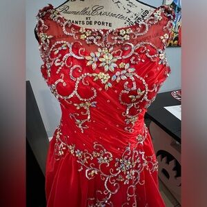 NWOT Red Size 14 Girls pageant dress